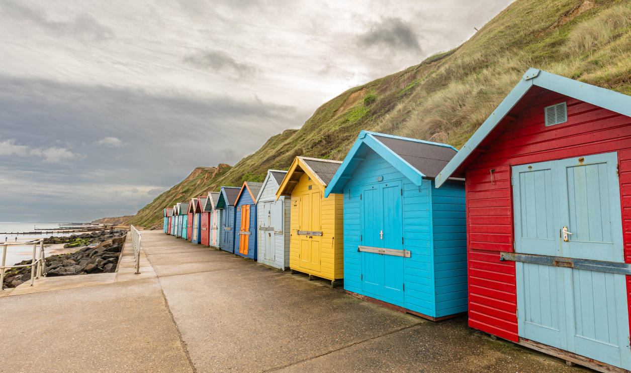 Beach huts on Sheringham seafront